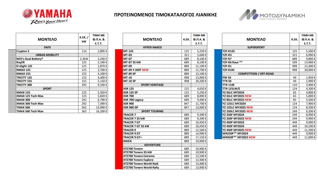 YAMAHA times sept 2024