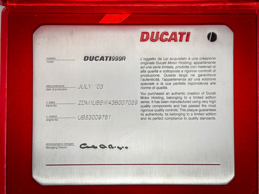 Ducati 999R Fila 2003 2