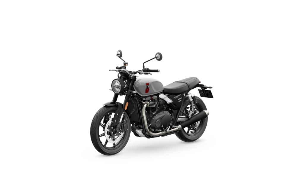 Speed Twin 900 MY25 Aluminium Silver LHS Front Angle