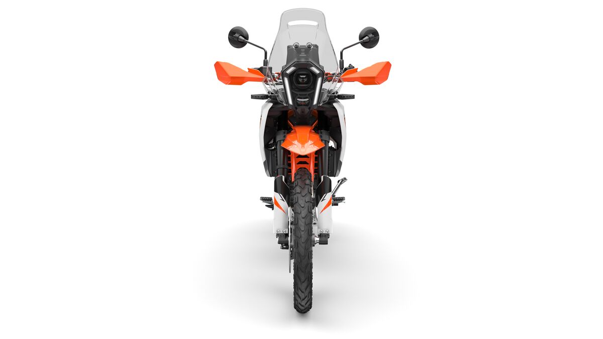 665339 MY25 KTM 390 Adventure R EU Orange front EUROPE GLOBAL