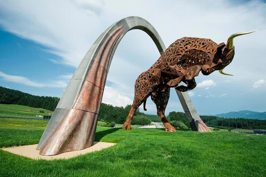 red bull ring statue