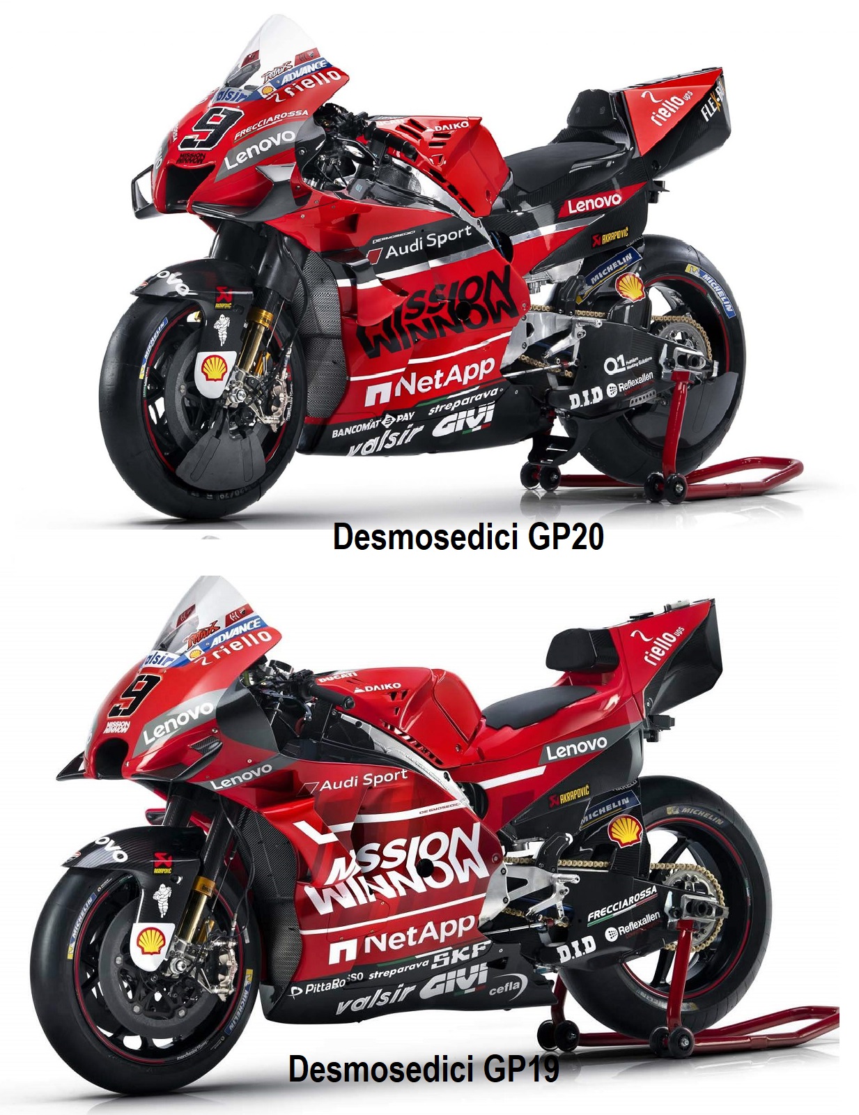 Ducati Desmosedici GP19 vs GP 20 1